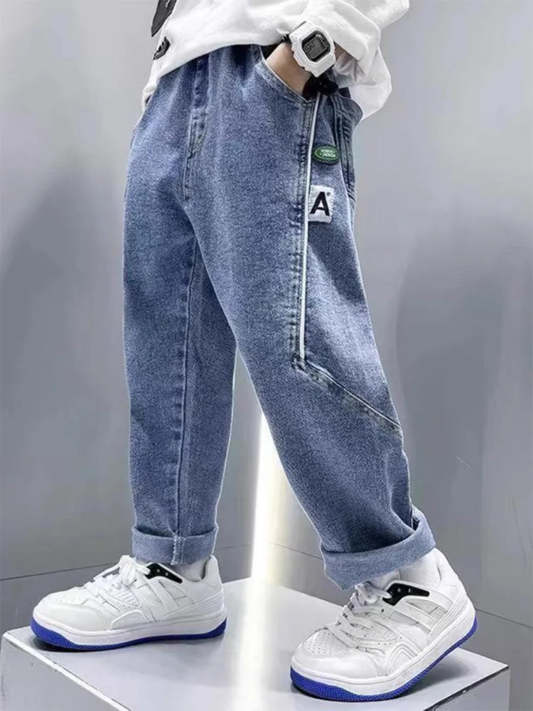 Spring Boys Casual Jeans Pant Korean Fashion Straight Leg Pants Kids Pants 3-12 Yrs Toddler Boys boys pants kids pants
