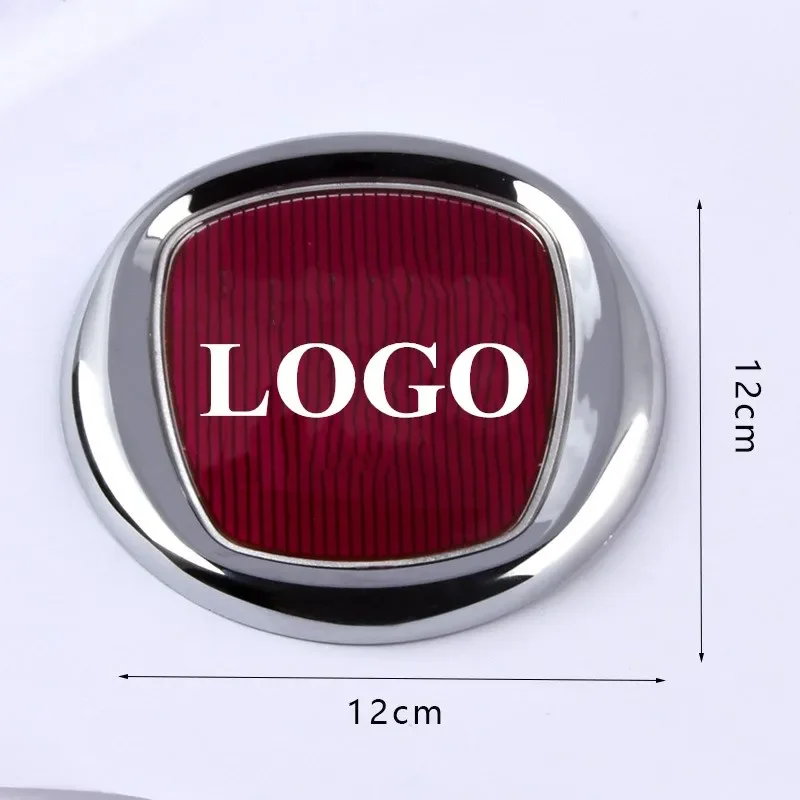 

120mm ABS Car Sticker Front Bonnet Grill Logo Hood Emblem Badge Sticker Decals for FIAT 500 Grande Punto Panda Accessories