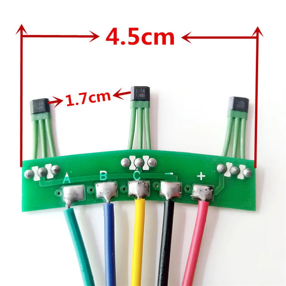 1 Pcs 전기 자동차 모터 홀 센서(보드 케이블 포함) 3144 / 3413 홀 부품 전기 자동차 홀 용접 회로 기판