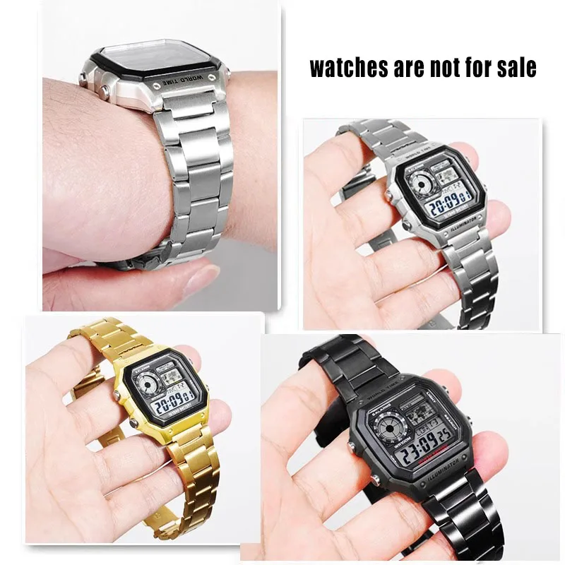 For Casio 3299 AE-1200WH Watch Case Modified AE1200 Stainless