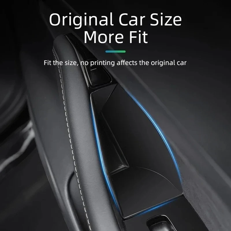 For Tesla Model 3/3 Highland Y/Y Juniper Car Side Door Handle Storage Box ABS/Fl
