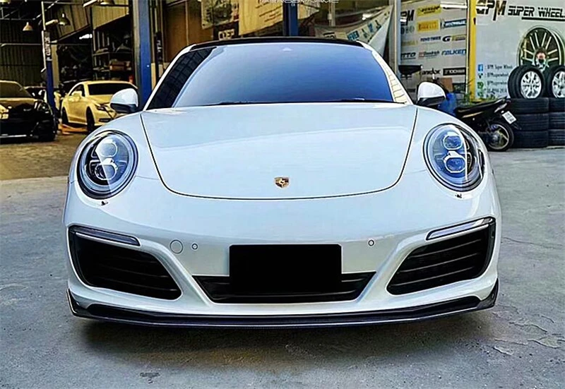 Voor Porsche 911 991.2 2015 2016 2017 2018 Echt koolstofvezel Voorlip Achterdiffuser Carrosserie Zijskirt Kit Kofferbakspoiler Refits - - Racext 29