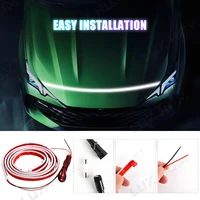 Dynamic Scanning Car Hood Light Flexible Waterproof Car Daytime Running Light Strip Auto Dynamic Flow Light Universal for DC12V 3