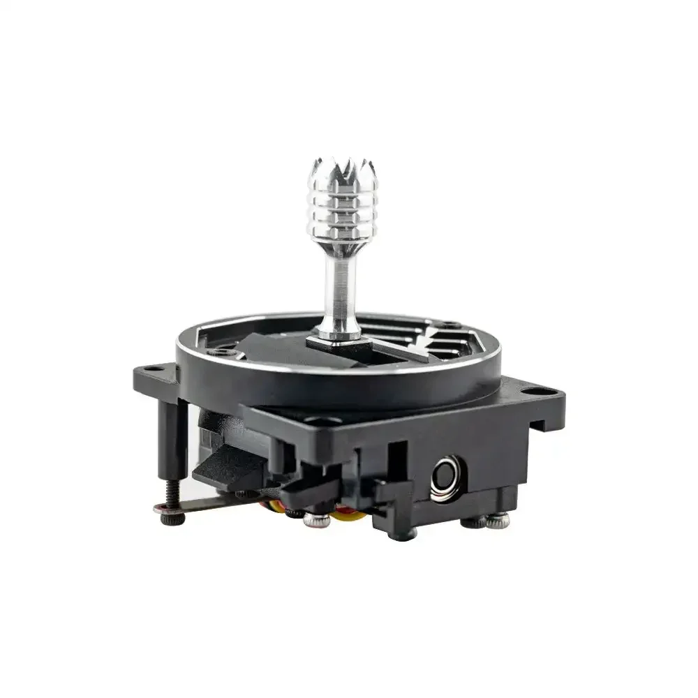 Cardan AG01 Nano Effet Hall pour RadioMaster Pocket, gros plan sur le mécanisme de précision.