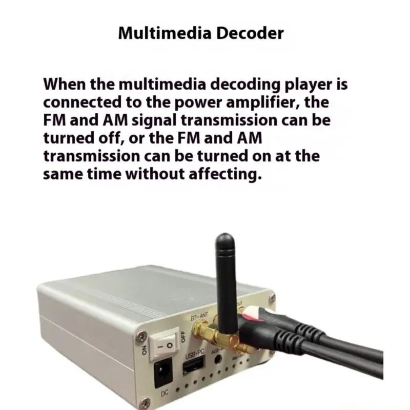 M5TD 2000M 무선 FM 송신기 시스템 시네마 이벤트용 드라이브용 USB 입력