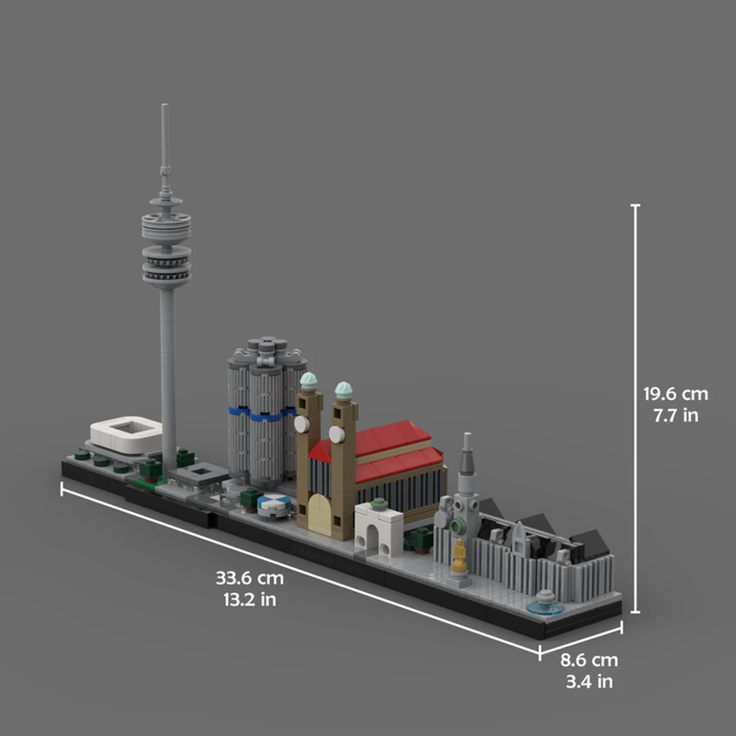 MOC City Architecture Skyline Germany Dublin Munich House Street View Building Blocks Skylines Toys Education Bricks Xmas Gift