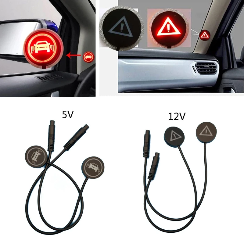 New 2Pcs bsd Warning Light Distance Assist Lane Changing Tool Blind Spot Detection