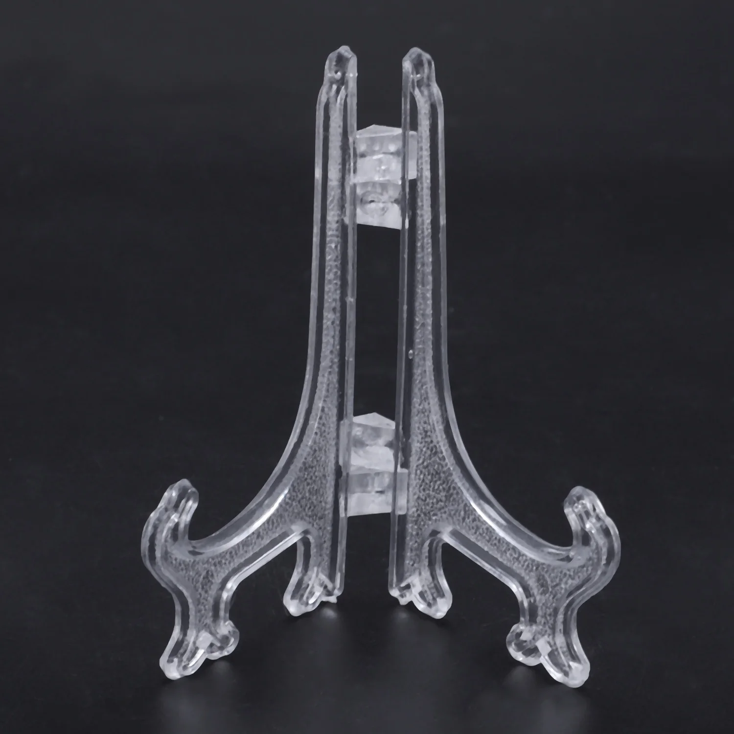 12Pcs 3 Inch Plastic Easels or Plate Holders Display Dinner Plate (Transparent), sketch easel, plate display stand