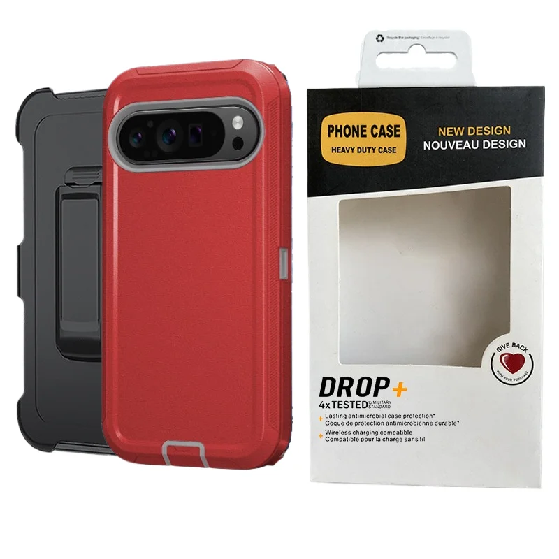 Rugged Hybrid Armor Shockproof Case with Belt Clip