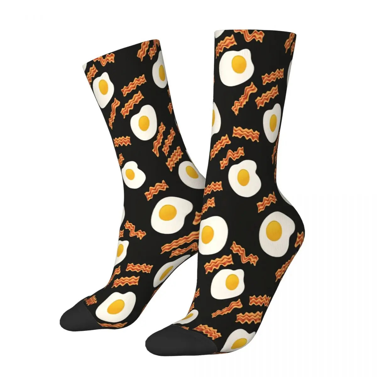 

Bacon And Eggs For Breakfast Food Socks Male Mens Women Winter Stockings Polyester