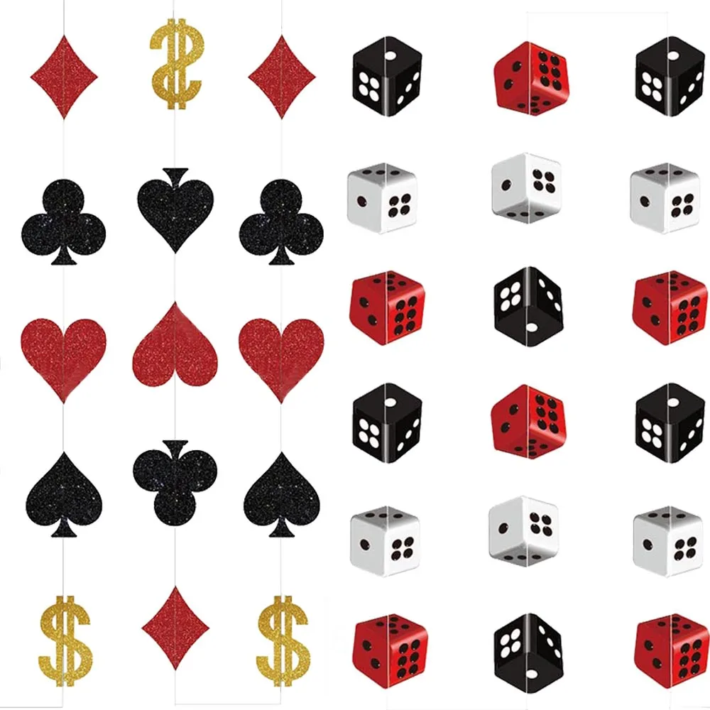 Casino Thema Party Dekorationen Las Vegas Hängen Poker Cube Würfel Hängen Casino Party Decke für Casino Nacht Dekor Liefert