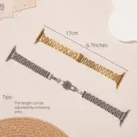 Bracelet de montre mince en métal et acier inoxydable pour femme, pour Apple Watch 38/40/41mm 42/44/45/46/49mm, adapté à la série iWatch SE987654321 4