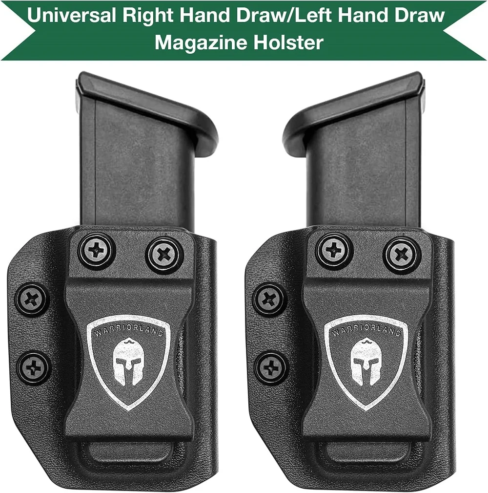 더블 스택 범용 매그 파우치 핏 글록 17, 19, 26, 45(1-4), HK VP9, 타우러스 G2C, G3C, Sig Sauer P365, P320, 헬캣, CZ P10C, 9mm/.40