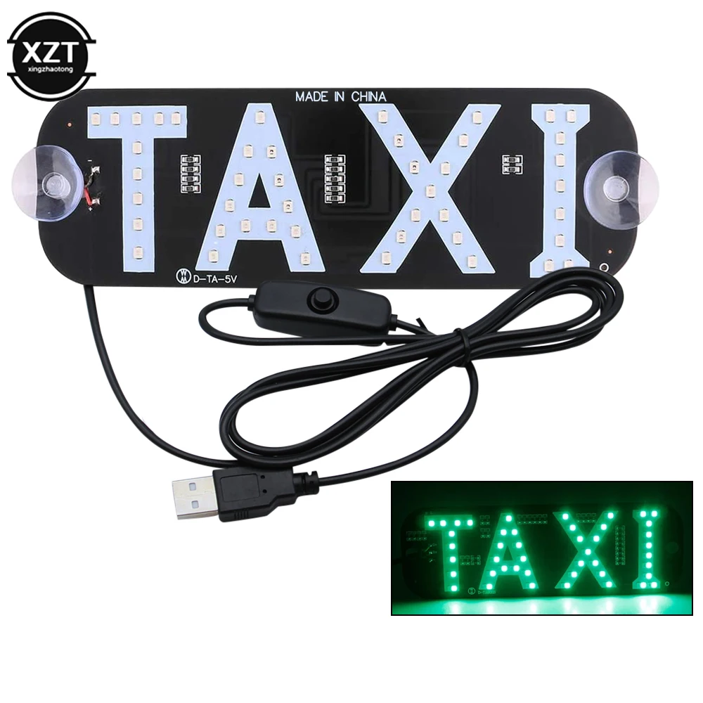 Car Led Lichtschild Mit Usb-schnittstelle - Taxi-schild