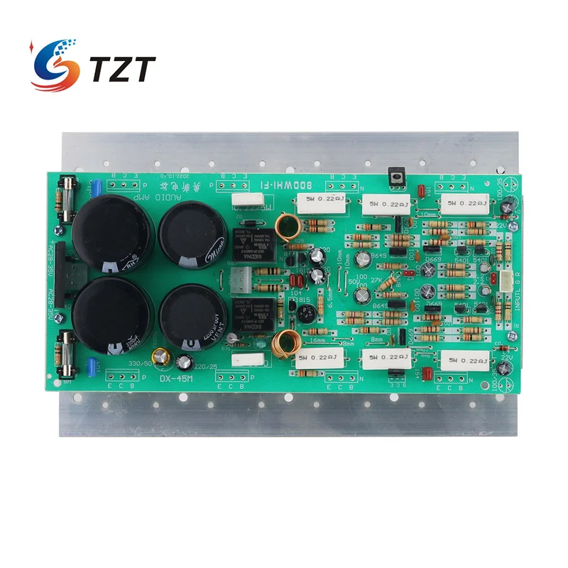 TZT 400W+400W 2채널 증폭기 보드 Toshiba용 트랜지스터가 포함된 Hifi 오디오 800W 파워 앰프 보드