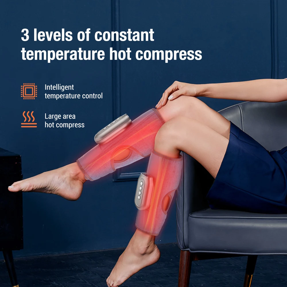 Massaggiatore elettrico wireless per gambe, 3 modalità, doppio airbag, attrezzatura per polpacci, strumento per il rilassamento muscolare delle gambe, sollievo dalla fatica_voghion.com