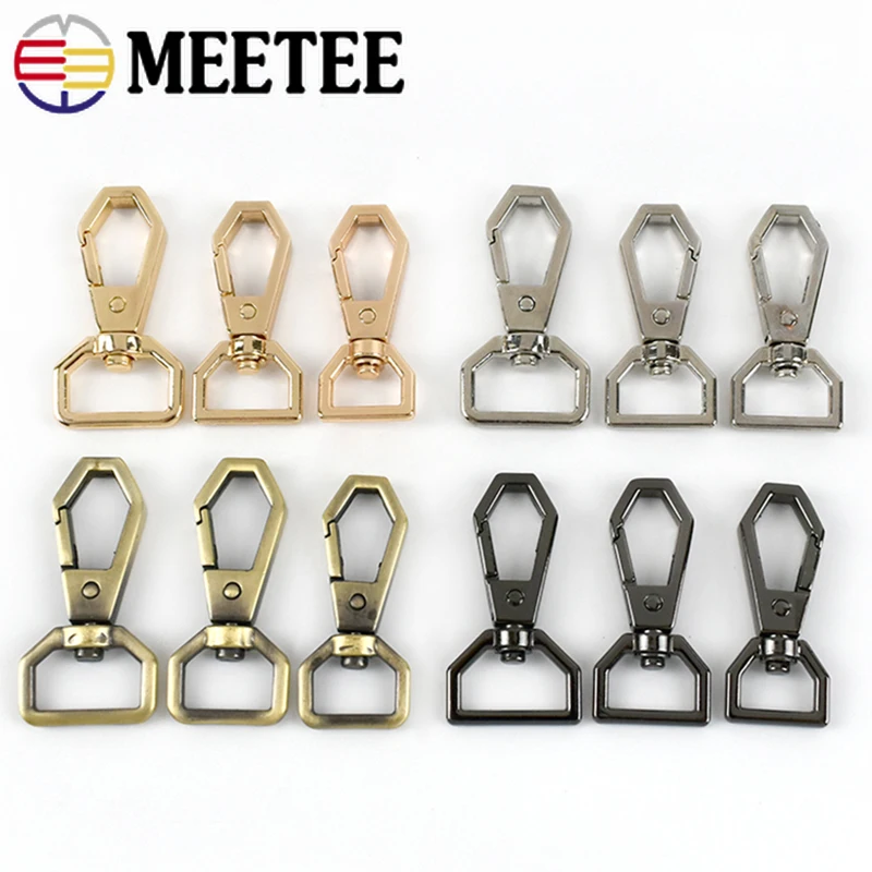 

10/20Pcs 13/16/20mm Metal Buckle Keychain Carabiner Bag Strap Swivel Lobster Clasp Webbing Snap Hook Sewing Hardware Accessory