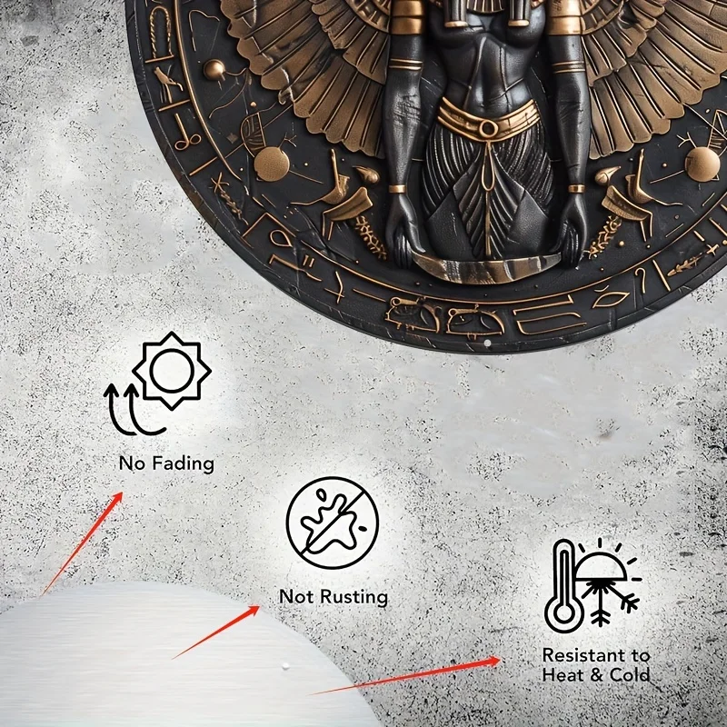 Egyptian Pharaoh and Goddess Isis Wall Art,Decorative Sign - Image 5