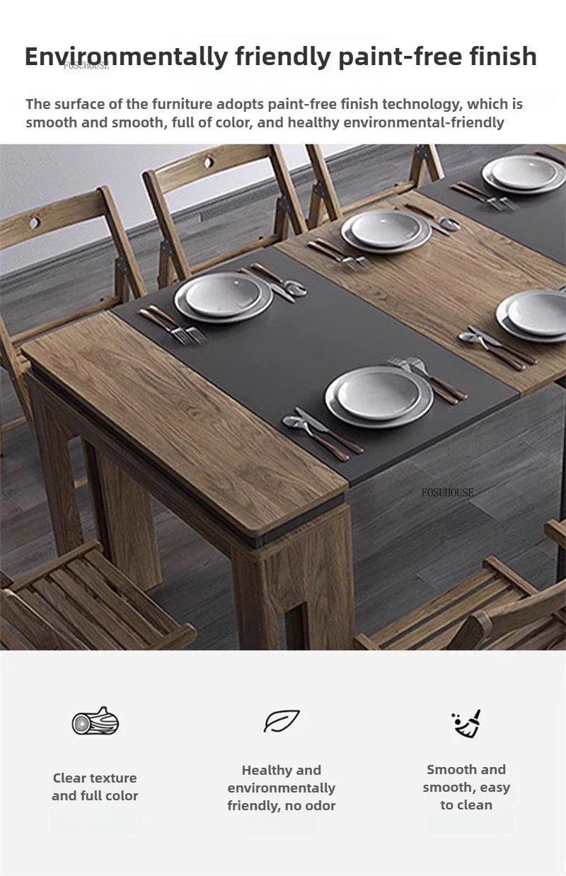 Modern Small Apartment Dining Table Set Nordic Retractable Folding Table High-end Kitchen Furniture Designer Dining Room Sets