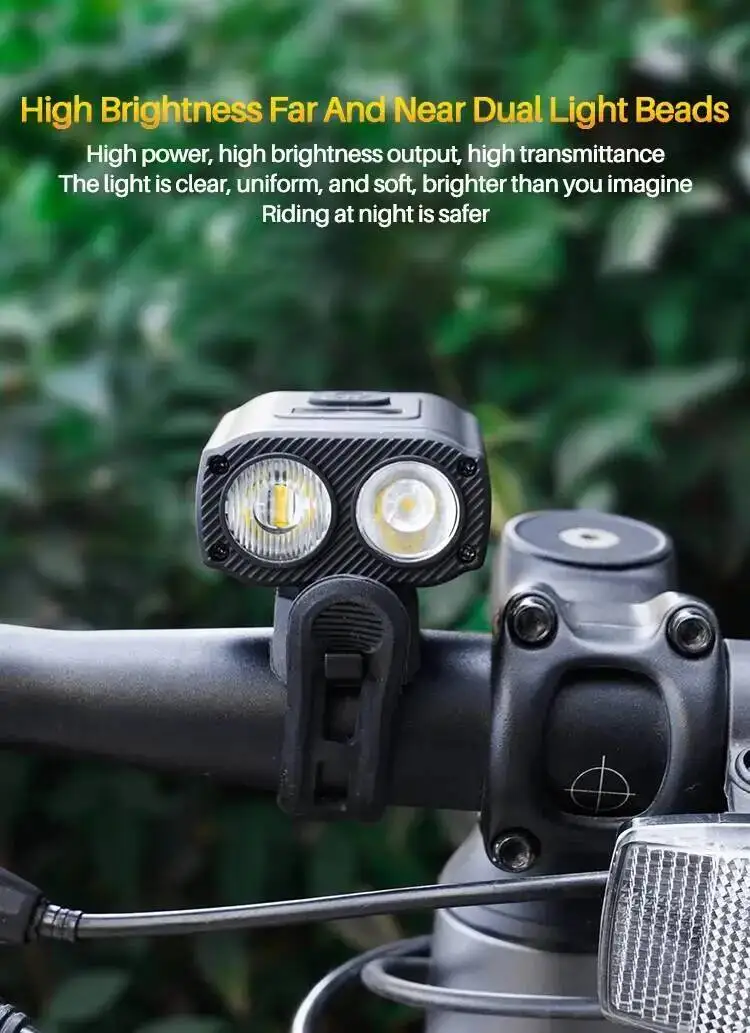ESLNF Road Waterproof Bicycle Lumens MTB Lighting Equipment Headlights Riding Bike Lights Night Outdoor 550 ABS