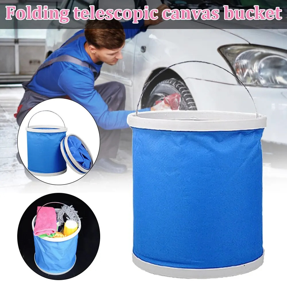 Folding bucket Water bucket Car wash bucket Water storage bag 9L 11L 13L Portable Bucket Outdoor Travel Water Storage Bag Waterproof Water Bag Fishing Portable Foldable Bucket Car Supplies