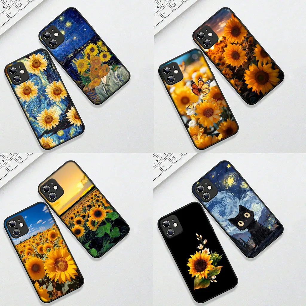 Sunflower Van Gogh Starry Night Sky Artistic Phone Cover