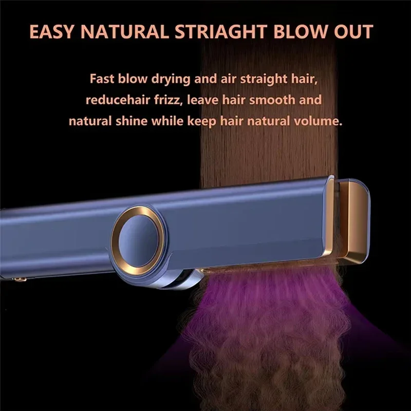 2 in 1 Professional Hair Straightener Hair Dryer Wet & Dry Air Styling Hair Straightener Air Wrap Negative Ion Portable Clamps 6