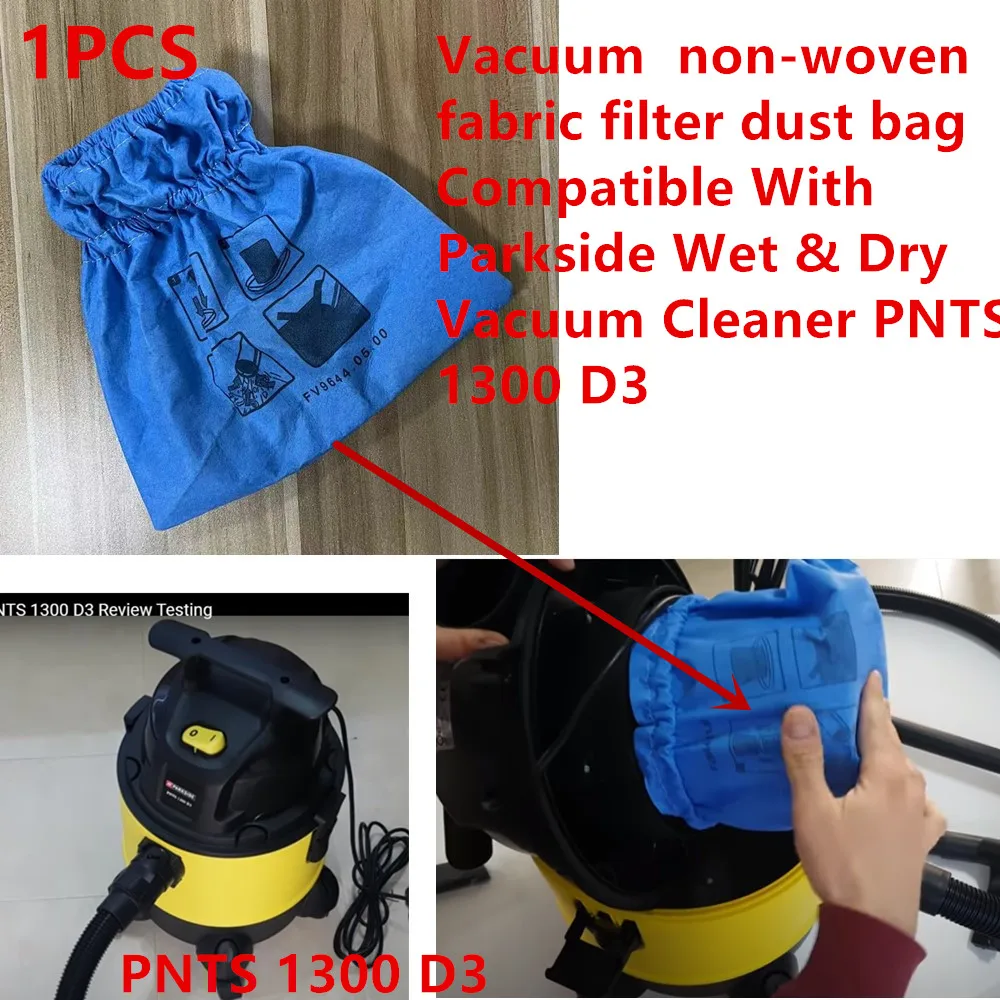 1 PCS Vacuum nonwoven fabric filter dust bag Compatible With Parkside