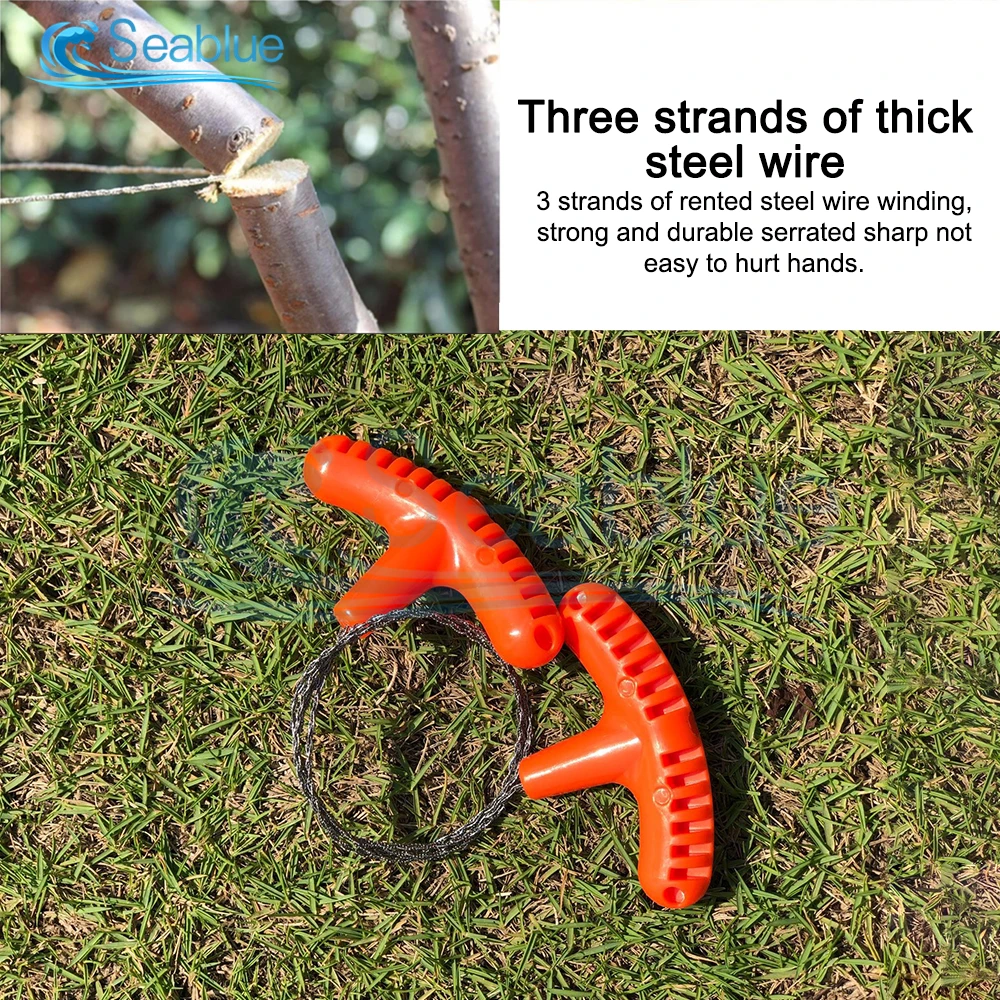 Outdoor Manual Hand Steel Wire Saw Survival Tools Hand Chain Saw Cutter Portable Travel Camping Emergency Gear Steel Wire Kits 5