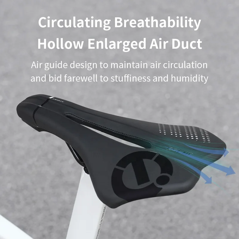 Comfortable Non-slip Shock-Absorbing Bicycle Saddle with Breathable Hollow Design