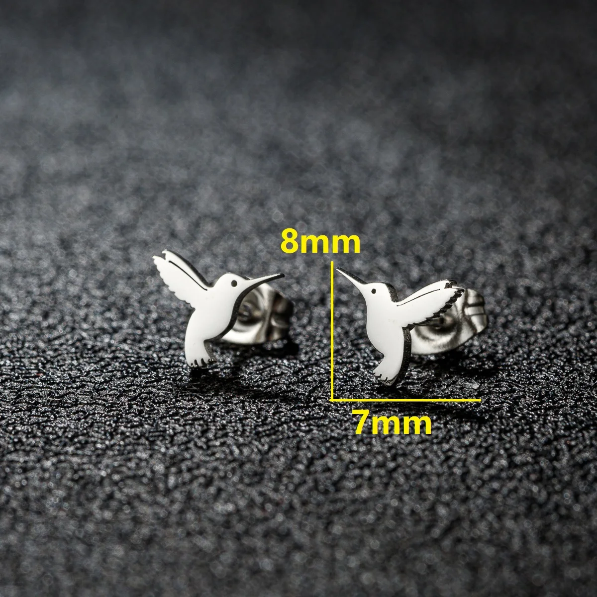 Ohrstecker, lustige Edelstahl-Piercing-Vögel für Frauen, Eule, Specht, Kolibri, Schwalbe, Schmuck, Accessoires, modisches Geschenk – Detail 2