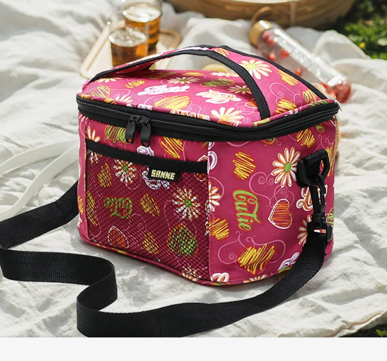 2022 Fashion Canvas Portable Cooler Lunch Bag Thermal Insulated Travel  Print Oxford Food Picnic Lunch Box Bag for Men Women Kids - AliExpress