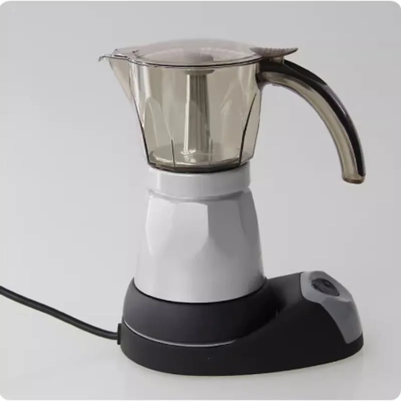 

Electric Household espresso coffee pot Food grade aluminum+acrylic Stovetop coffee maker cafe mocha pot 220v 480w 1pc