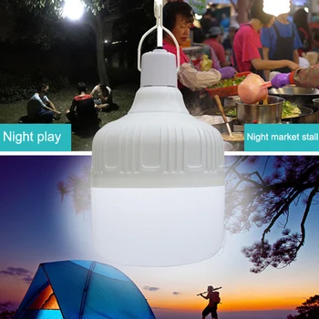 Outdoors Camping Light Rechargeable Led Light Lantern Portable Lanterns Emergency Lamp High Power Tents Lamp Bulb Camping Light 2