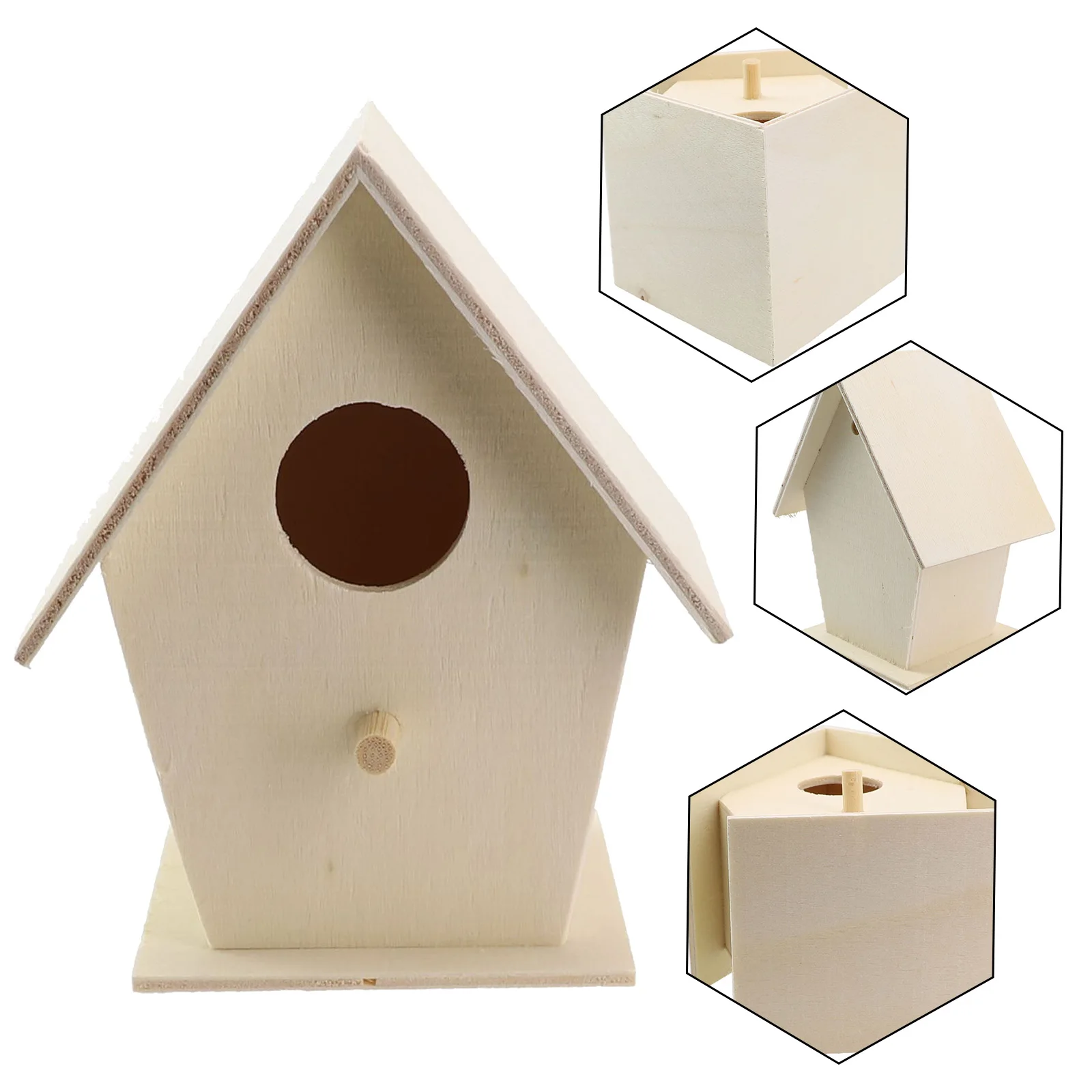 Title 13, Wooden Bird House Nest House Box Wood Birdhouse...