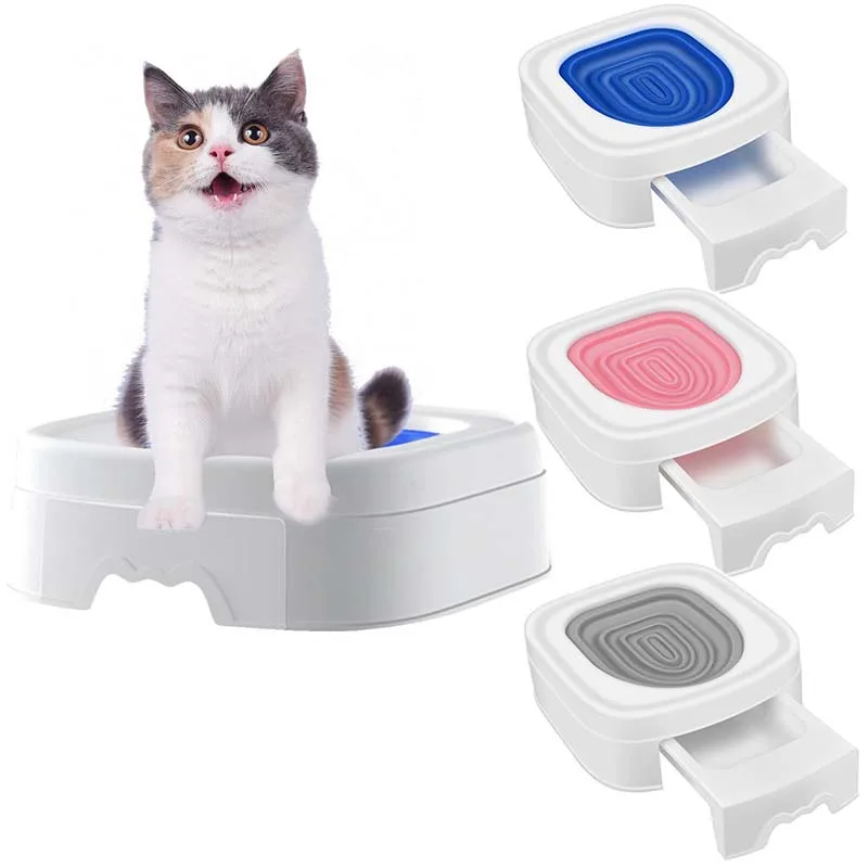 Cat Toilet Trainer Reusable Cat Litter Box Can Be With Water Or Litter Teaching Cats to Use Tools