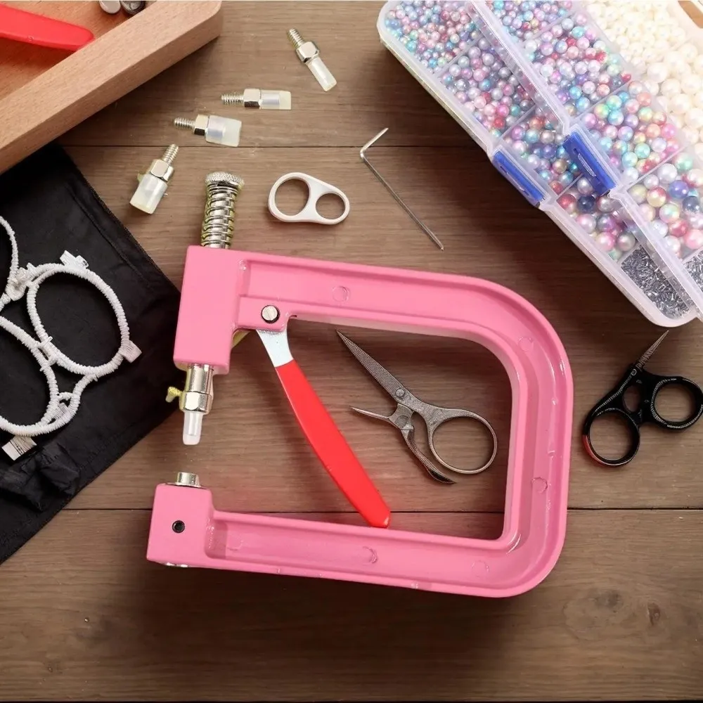 Hand Press Pearl Handmade Setting Machine Portable Fashion Design Bead Setting Tool Alloy Professional Claw Prong Tool