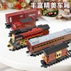 Smoke Simulation Steam Retro Model Train Electric Rail Car 2.4Ghz Remote Control Train Toys With Smokes, Light & Sound 2