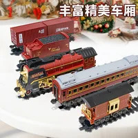 Smoke Simulation Steam Retro Model Train Electric Rail Car 2.4Ghz Remote Control Train Toys With Smokes, Light & Sound 2