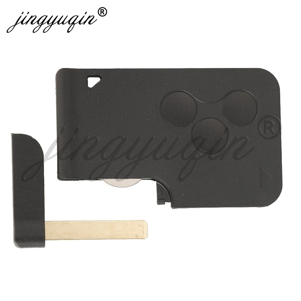 Jingyuqin Remote Key 433Mhz ID46 PCF7947 Chip 3Button For Renault Megane 2 3 Scenic Clio 2003-2008 Upgrade Design Emergency Card