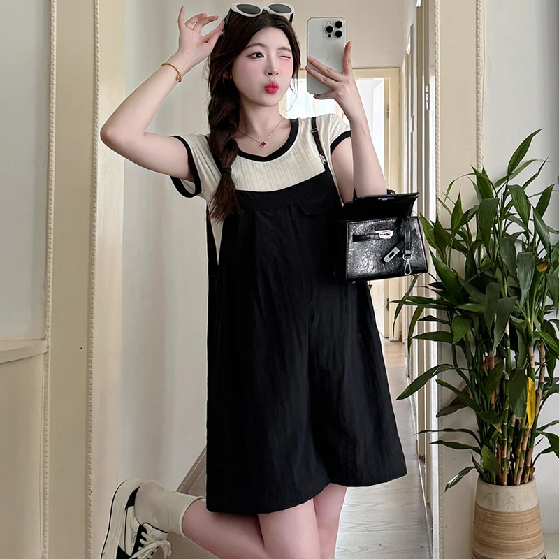 D74376# Maternity 2 Pcs Clothing Set Thin Short Sleeve Loose Suits Women Summer Casual Round Collar 2 Pcs Clothing