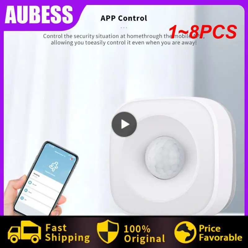 

1~8PCS Tuya Alexa Motion PIR Sensor Detector Smart Life APP Human Body Movement Wireless Security System Works With