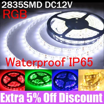LED 스트립 방수 SMD2835 DC 300LED, 5M, 4 M, 3 M, 2 M, 1M, 화이트 유연한 테이프 램프, Tira LED 조명, RGB 라인 스트라이프, 12V