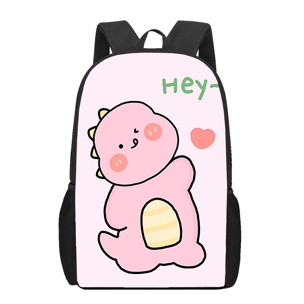 Cartoon dinosaur School Bags For Girls Boys Print Kids Backpacks Women Mochila Students Book Bag Children Shoulder Bag