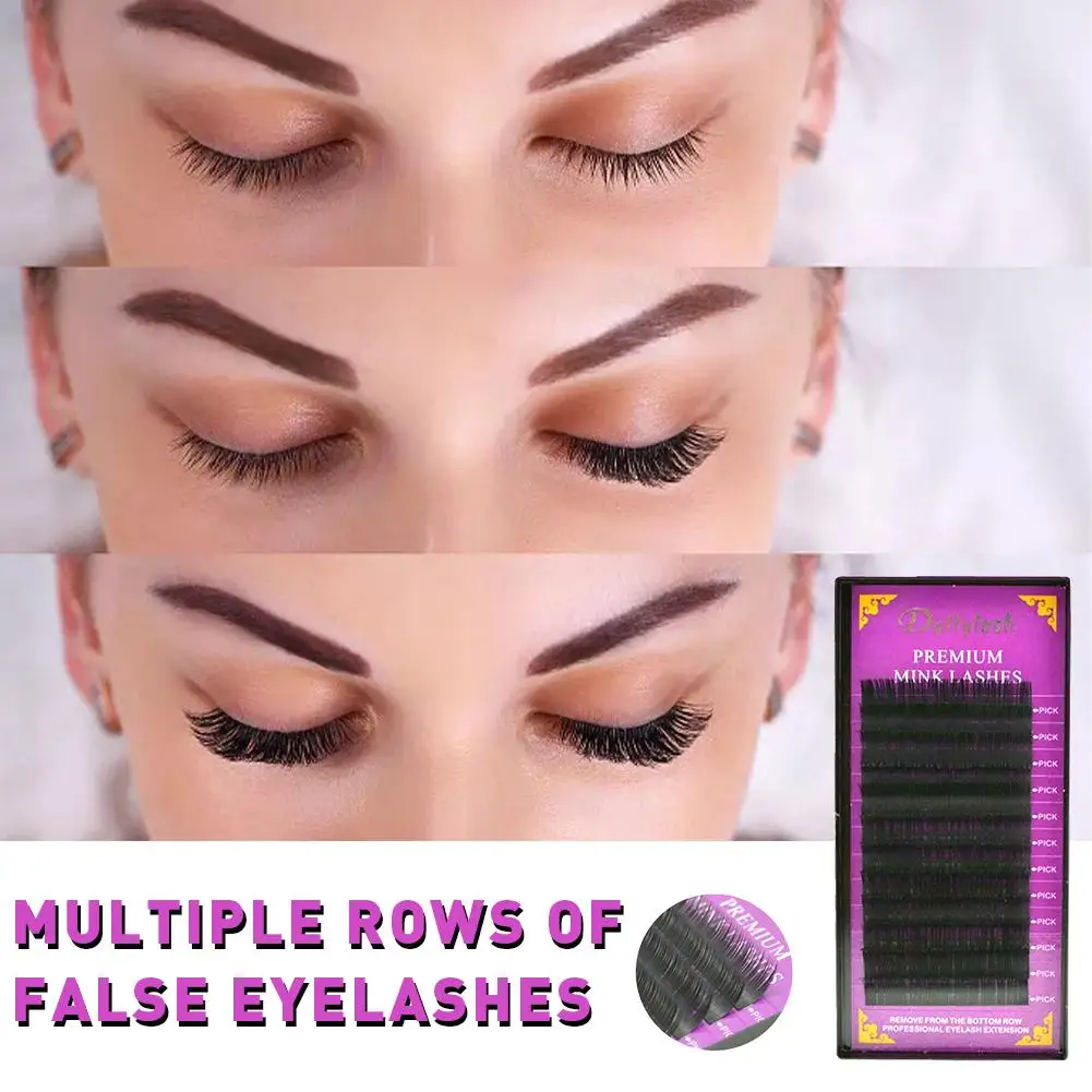 

Single False Eyelashes Grafting Eyelash Semi Permanent B Multiple Volume Rows Eyelash Lashes CURL B Extensions Mink H9K5