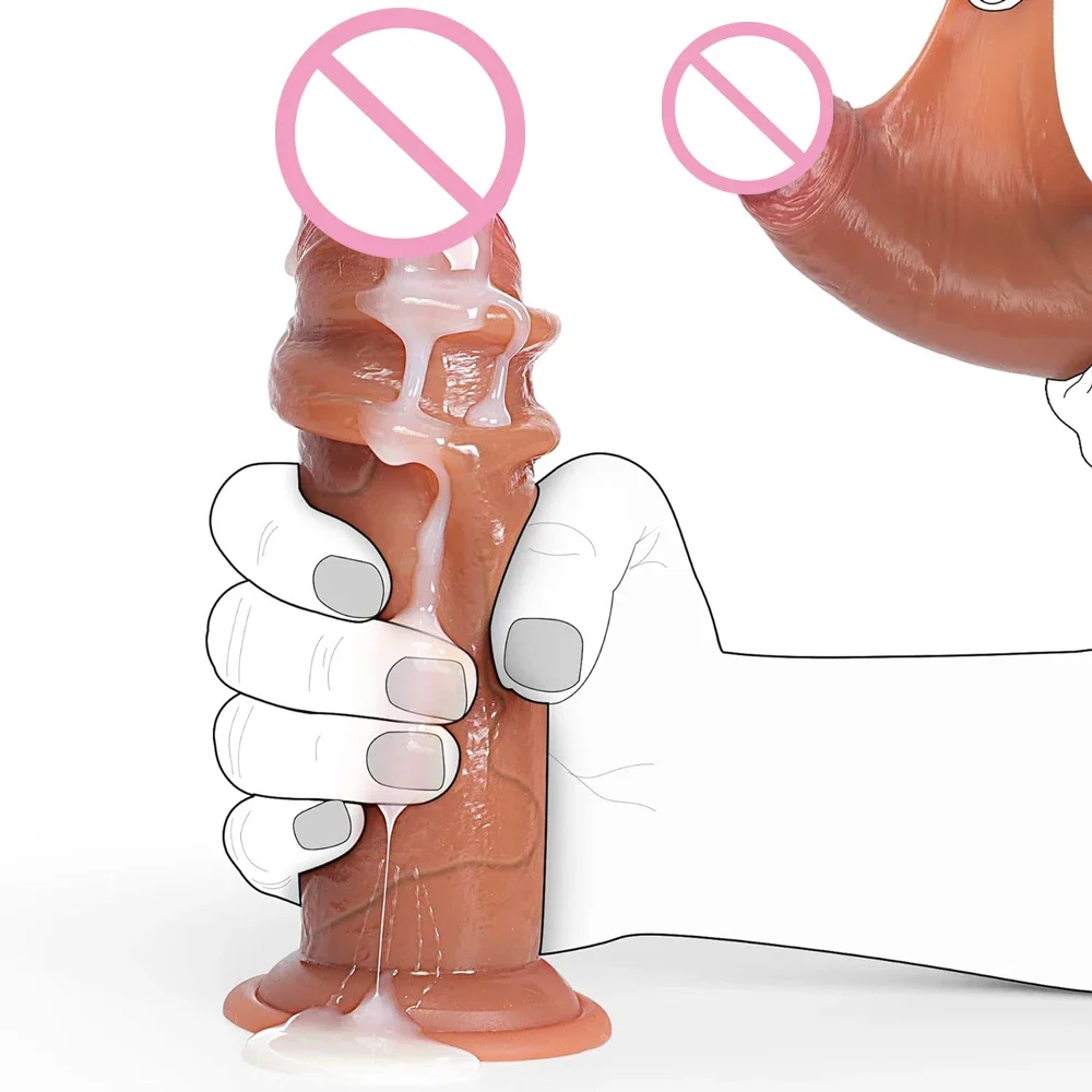SML Realistischer großer Dildo für Frauen, Anfänger, Hautschiebevorhaut, Anal, Vaginalstimulation, Penis, Dick, Sexspielzeug, Penis, Sexshop ab 18 Jahren 1