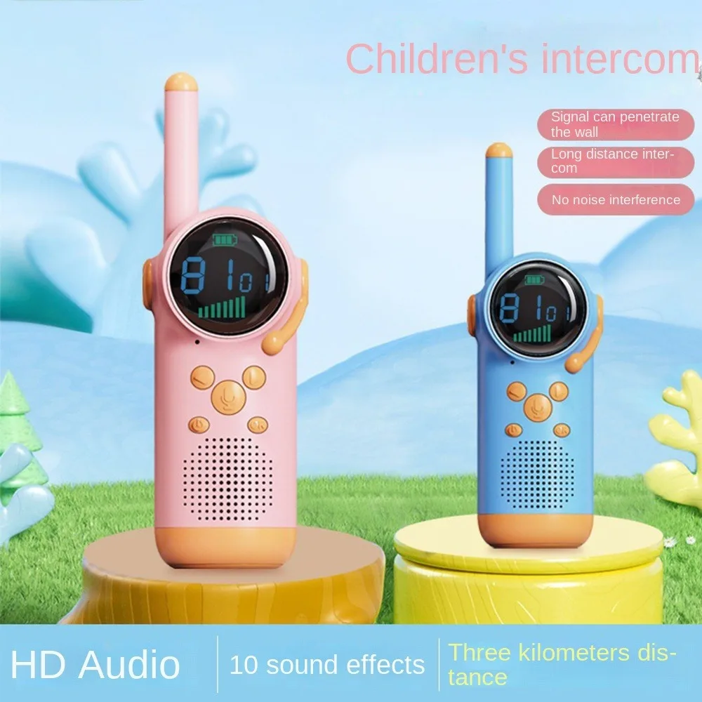 Hight Quality 2 Pack Kids Walkie Talkies 22 Channels LCD Screen Way Radio Toy Rechargeable Flashlight 2 Way Radio Toy for Kids 3