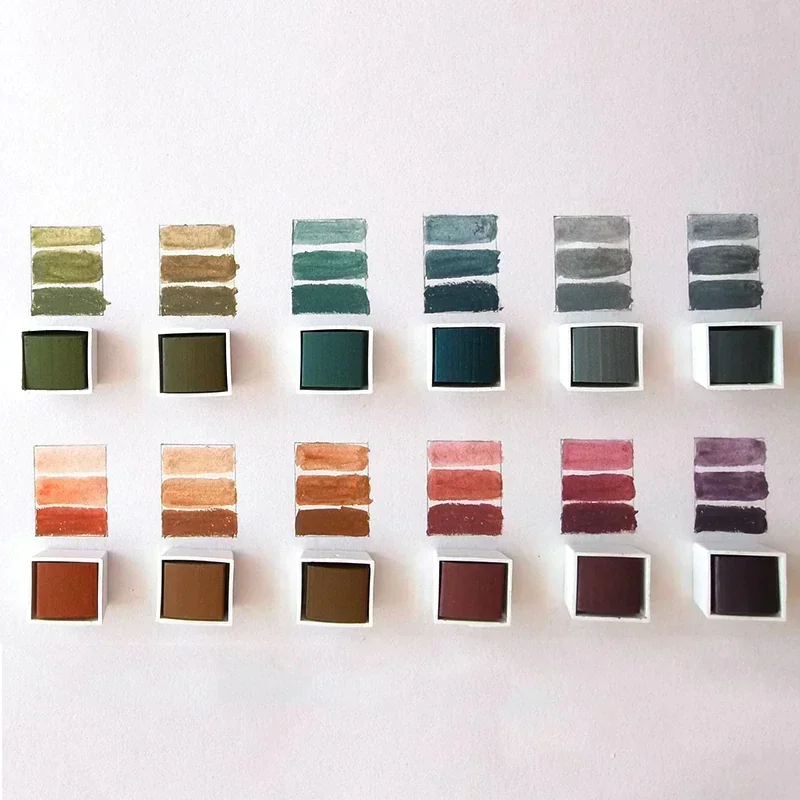 

Solid Watercolor Paints Water Colours Set for Art Painting Nail Design 029