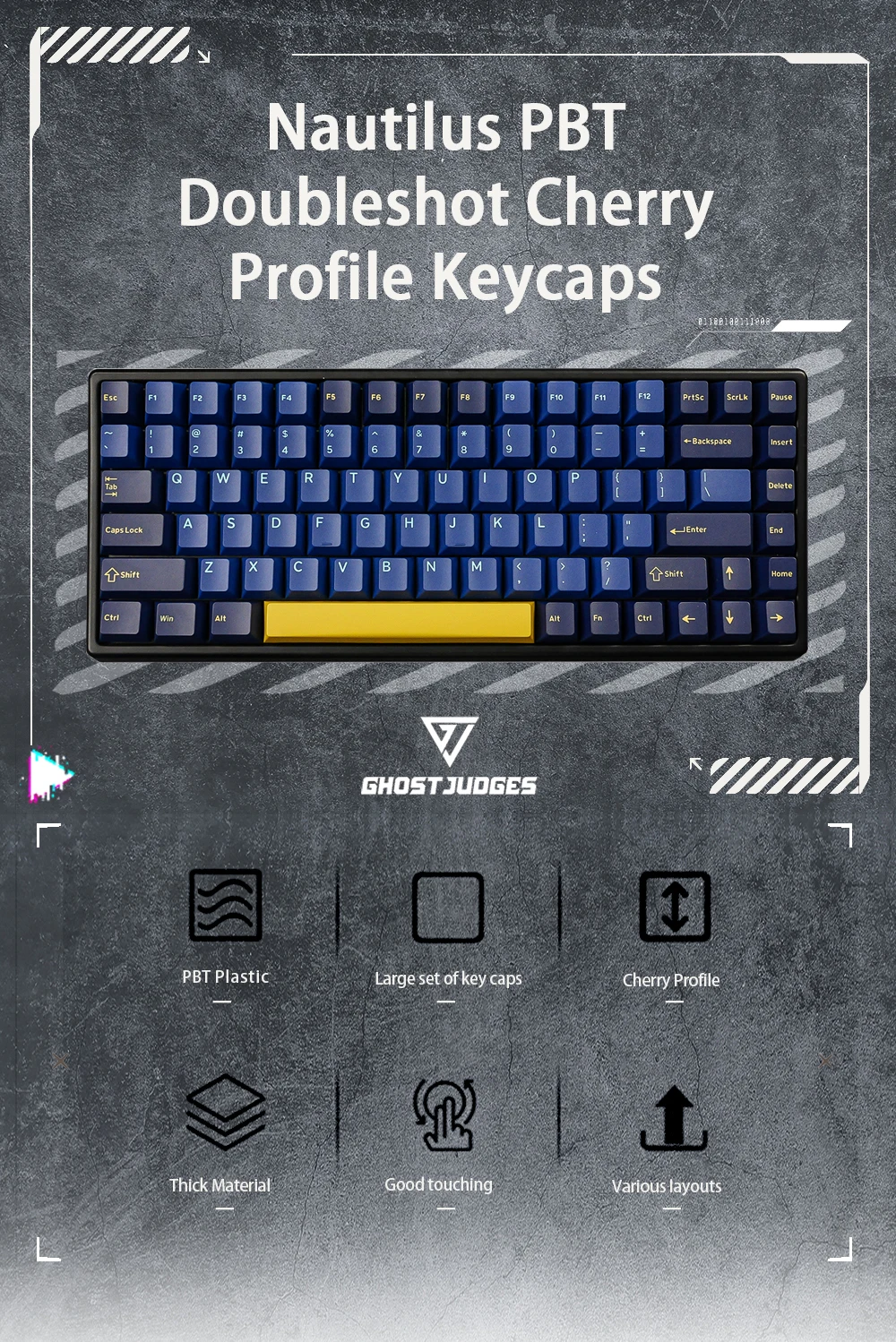 Fantasma juízes nautilus colorway cereja pbt doubleshot
