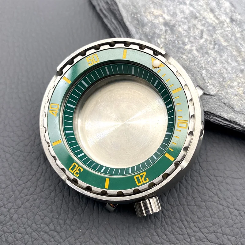 47mm 참치캔 시계 케이스 포함 사파이어 글라스 7S 4R NH35 NH36 오토매틱 무브먼트 20ATM 방수 남성 다이빙 케이스